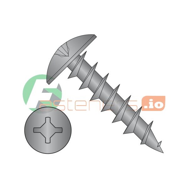 Newport Fasteners Wood Screw, #8, 7/16 in, Black Oxide Steel Truss Head Combination Phillips/Slotted Drive, 10000 PK 550702 - main